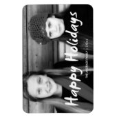 Happy Holidays Weihnachten Foto Urlaub wünscht Spa Magnet (Vertikal)