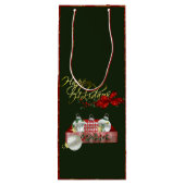 Happy Holidays Weihnachten Geschenktüte Für Weinflaschen (Rückseite)