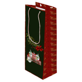 Happy Holidays Weihnachten Geschenktüte Für Weinflaschen
