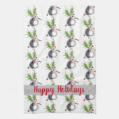 Happy Holidays Weihnachten Igel Geschirrtuch (Vertikal)