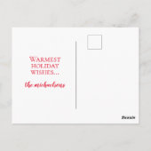 Happy Holidays | Weihnachten in Paris Postkarte (Rückseite)