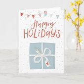 Happy Holidays Weihnachten Karte (Gelbe Blume)