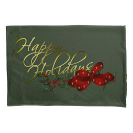 Happy Holidays Weihnachten Kissenbezug