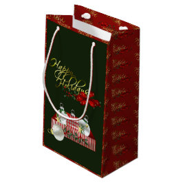 Happy Holidays Weihnachten Kleine Geschenktüte