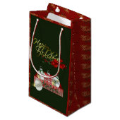 Happy Holidays Weihnachten Kleine Geschenktüte (Vorderseite Schrägansicht)
