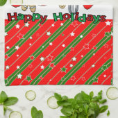 Happy Holidays Weihnachten Küchenhandtücher Geschirrtuch (Gefaltet)