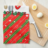Happy Holidays Weihnachten Küchenhandtücher Geschirrtuch (Viertel Falte)