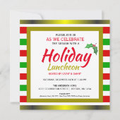 Happy Holidays Weihnachten Mittagessen Einladung (Vorderseite)