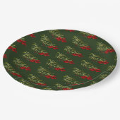 Happy Holidays Weihnachten Pappteller (Schrägansicht)