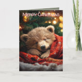 Happy Holidays Weihnachten Schlummerbär (Vorderseite)