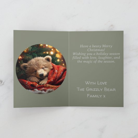 Happy Holidays Weihnachten Schlummerbär (Innenseite)