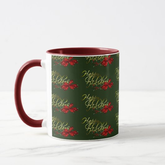 Happy Holidays Weihnachten Tasse (Links)