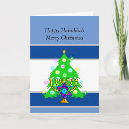 Happy Holidays Weihnachten und Hanukka Karte