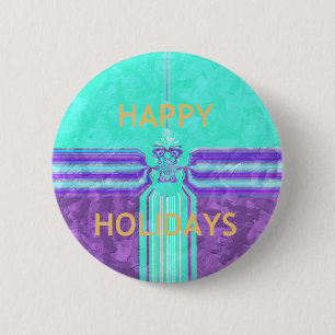 Happy Holidays Weihnachten weg von Zuhause Button