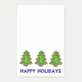 Happy Holidays Weihnachten Weihnachten Bäume Cooki Post-it Klebezettel