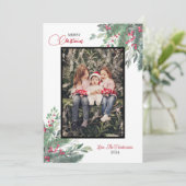 Happy Holidays Weihnachts Bildergrusskarten Einladung (Stehend Vorderseite)