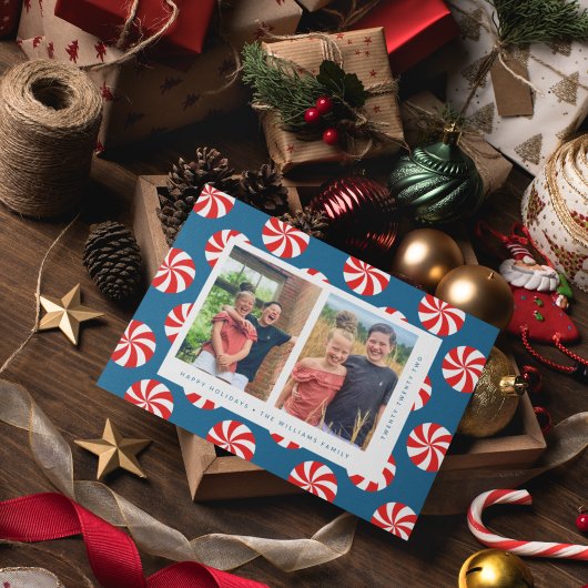 HAPPY HOLIDAYS Weihnachts Candy Canes Ankündigung