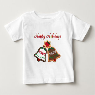 Happy Holidays Weihnachts Cookie Bells Baby T-shirt