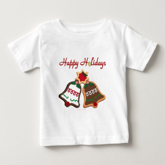 Happy Holidays Weihnachts Cookie Bells Baby T-shirt (Vorderseite)