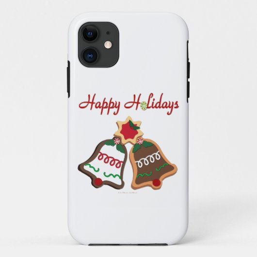 Happy Holidays Weihnachts Cookie Bells Case-Mate iPhone Hülle (Rückseite)