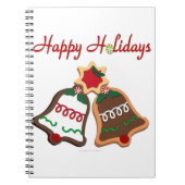 Happy Holidays Weihnachts Cookie Bells Notizblock (Vorderseite)