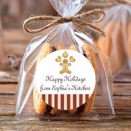 Happy Holidays Weihnachts-Cookie hausgemachte Labe Runder Aufkleber