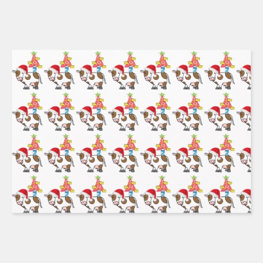 Happy Holidays Weihnachts Elf Wrapping Paper Sheet Geschenkpapier Set (Vorderseite 3)