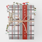 Happy Holidays Weihnachts Elf Wrapping Paper Sheet Geschenkpapier Set (Beispiel)
