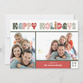 Happy Holidays Weihnachts-Foto Feiertagskarte (Vorderseite)