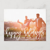 Happy Holidays Weihnachts-Foto Feiertagspostkarte (Vorderseite)