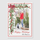Happy Holidays Weihnachts-Foto Magnetkarte (Vorderseite)