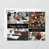 Happy Holidays Weihnachts-Foto Postkarte (Vorne/Hinten)