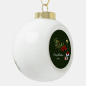Happy Holidays Weihnachts Keramik Ornament (Links)