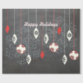 Happy Holidays Weihnachts-Weihnachtswrapping Papie Geschenkpapier (Flach)