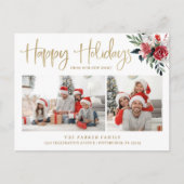 Happy Holidays | Weihnachtsänderung des Fotos Feiertagspostkarte (Vorderseite)