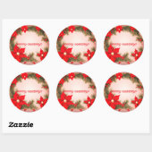 Happy Holidays Weihnachtsaufkleber Runder Aufkleber (Blatt)