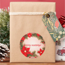 Happy Holidays Weihnachtsaufkleber