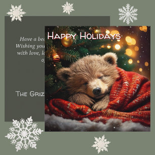 Happy Holidays Weihnachtsbär Feiertagskarte