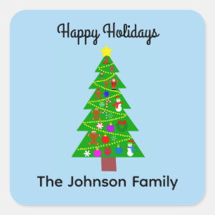 Happy Holidays Weihnachtsbaum #1 Stickers
