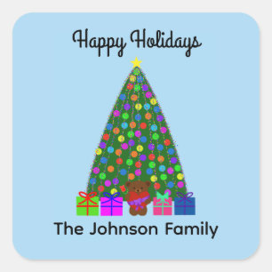 Happy Holidays Weihnachtsbaum #2 Stickers