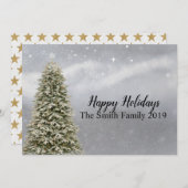 Happy Holidays Weihnachtsbaum Ankündigung (Vorne/Hinten)