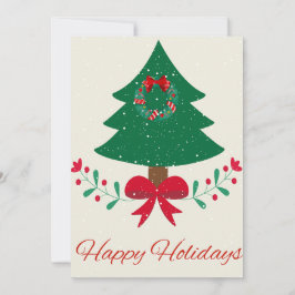 Happy Holidays Weihnachtsbaum Feiertagskarte