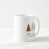 Happy Holidays Weihnachtsbaum Holiday Custom Kaffeetasse (VorderseiteRechts)
