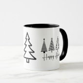 Happy Holidays Weihnachtsbaum Tasse (VorderseiteRechts)