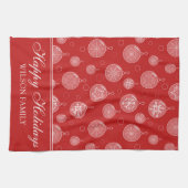 Happy Holidays Weihnachtsdekorationen Personalisie Geschirrtuch (Horizontal)