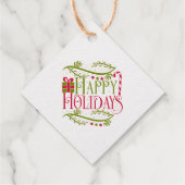 Happy Holidays Weihnachtsdesigns Geschenkanhänger (Rückseite)