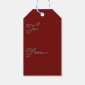 Happy Holidays Weihnachtsgeschenk Tag Geschenkanhänger (Rückseite)