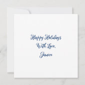 Happy Holidays Weihnachtshaus Personalisiert (Rückseite)