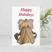 Happy Holidays Weihnachtskarte Einladung (Stehend Vorderseite)