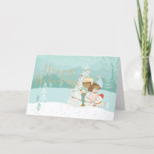 Happy Holidays Weihnachtskarte